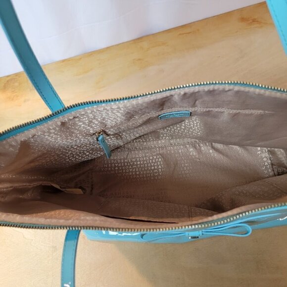 Kate Spade Camilla Teal Blue Tote (think Tiffany's blue) - Great Bag - See notes - Picture 8 of 14